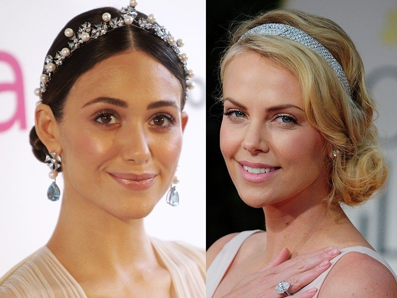 Aktorės Emmy Rosum ir Charlize Theron