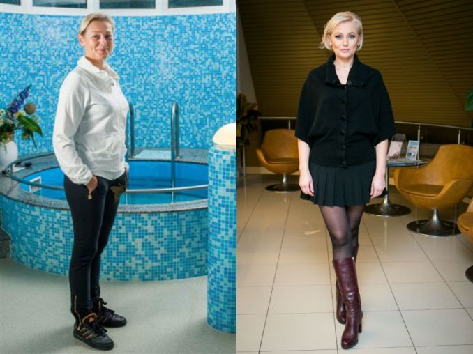 Ilona Penkauskienė prieš (kairėje) ir po pokyčių (dešinėje)