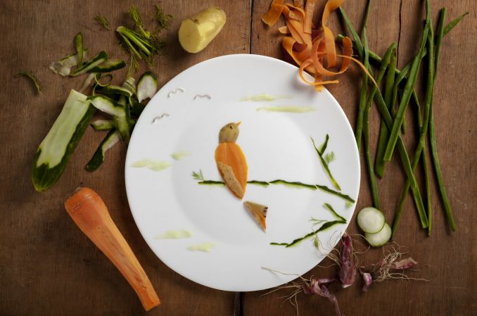 Anna Keville Joyce paveikslai iš maisto produktų