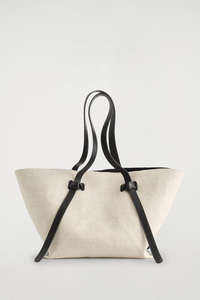 COS PINCH TOTE BAG - LINEN