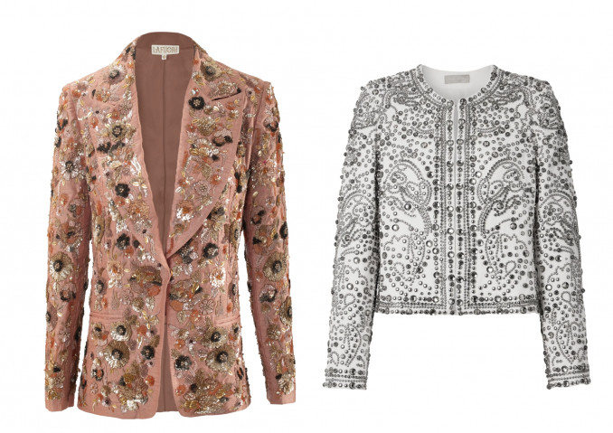 Vakariniai švarkai: „La Fuori“, „Elie Saab“