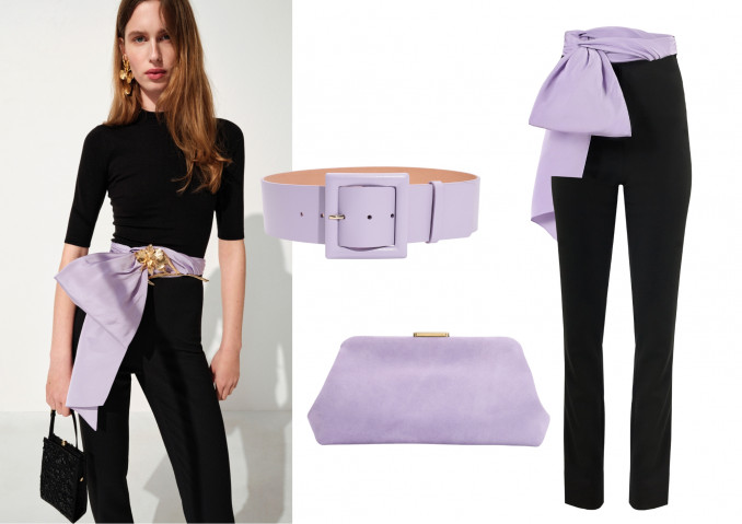 „Carolina Herrera“ modelis, suknelė ir švarkas