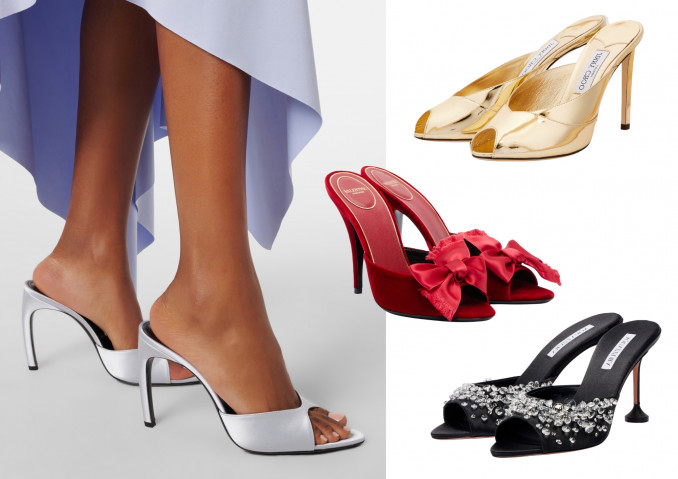 Basutės: „Victoria Beckham“, „Jimmy Choo“, „Valentino Garavani“, „Aquazzura“