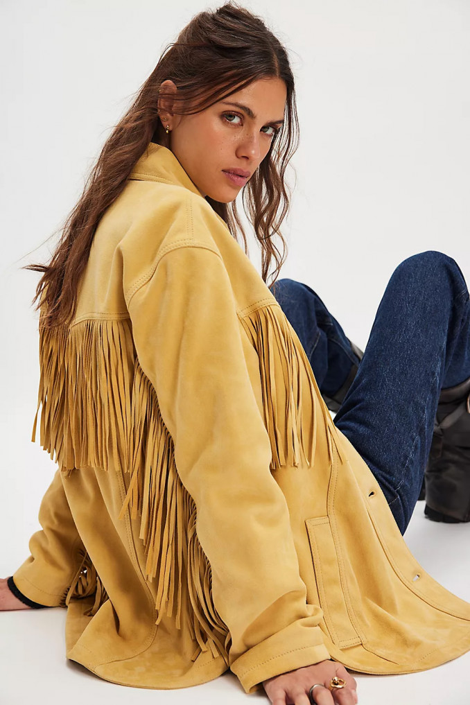 We The Free Fringe Out Suede Jacket