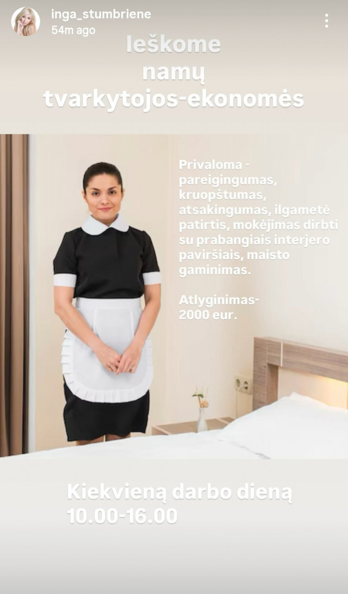 Ingos Stumbrienės šeima ieško pagalbos namuose: siūlomas solidus atlyginimas