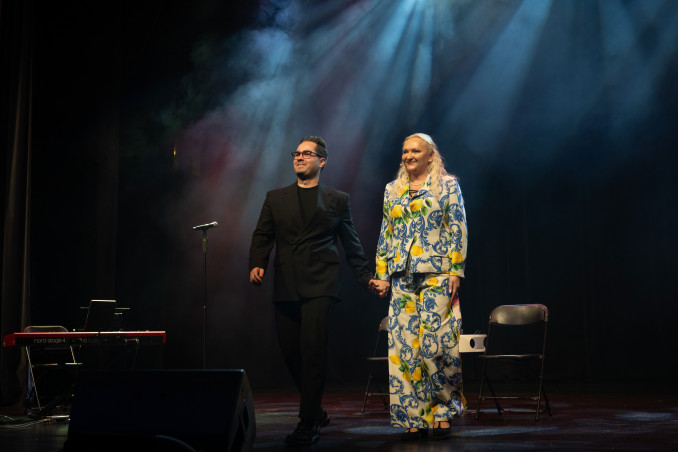 Inga Norkutė ir pianistas Lukas Gedvilas spektaklio „Pirmas kartas“ premjeroje Kaune