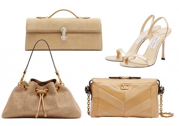 Rankinės: „Savette“, „Jimmy Choo“, „Valentino Garavani“, bateliai, „Jimmy Choo“