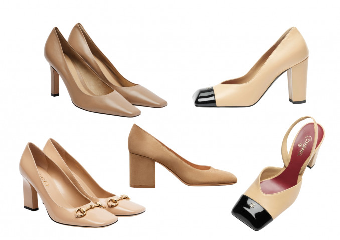 Bateliai: „Alaia“, „Chloé“, „Balenciaga“, „Chanel“.