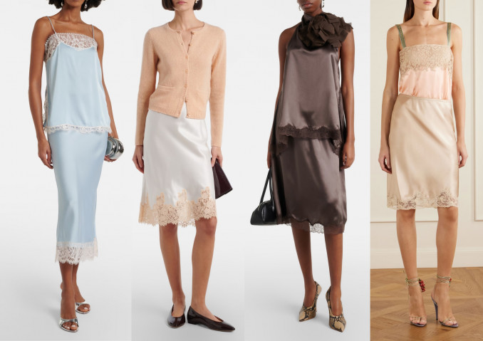 Sijonai: „Faithfull“, „Dôen“, „Magda Butrym“, „Saint Laurent“