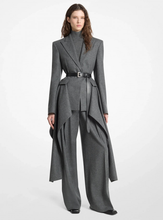 Pilkas kelnių kostiumas, „Michael Kors Collection“
