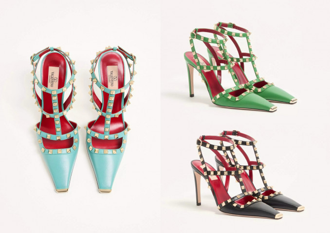 Bateliai „Rockstud“, modelis „Rockstud Kidskin Pumps“, „Valentino“